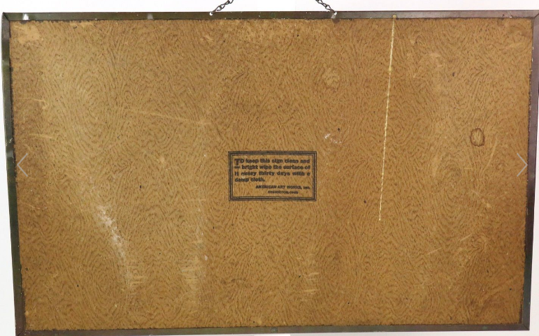 1945 Cook’s Goldblume Beer Tin Over Cardboard TOC Sign Evansville Indiana