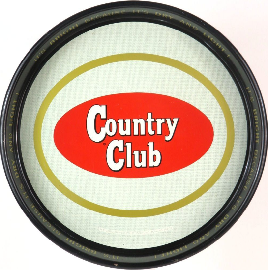 1955 Country Club Beer 13 inch Serving Tray St. Joseph Missouri