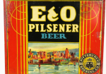 1936 E & O Pilsener Beer Tin Over Cardboard TOC Sign Pittsburgh Pennsylvania