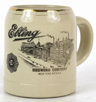 1902 Ebling Factory Scene 3¾ Inch Stein New York New York