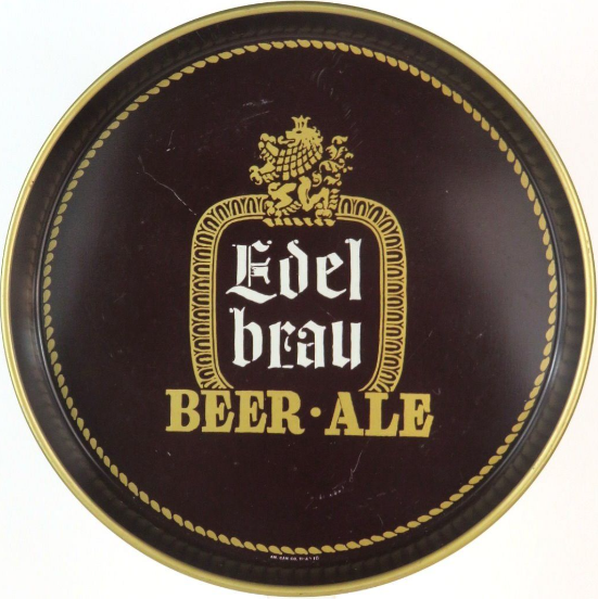 1942 Edel Brau Beer 12 inch Serving Tray Brooklyn New York