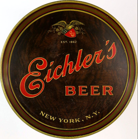 1942 Eichler’s Beer 12 inch Serving Tray New York New York