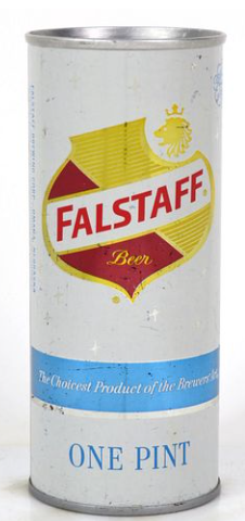 1970 Falstaff Beer 16oz One Pint T150-23 Ring Top Can Omaha Nebraska