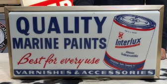 Interlux Quality Marine Paints Varnishes and Accessories Plastic Light Up Sign