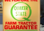 Quaker State We Feature Farm Tractor Guarantee Plastic Light Up Sign