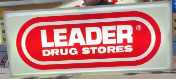 Leader Drug Stores Double Sided Plastic Light Up Sign