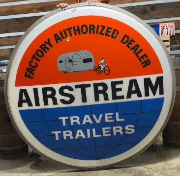 Airstream Factory Authorized Dealer Travel Trailers Ring and Plastic Sign