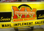 Minneapolis-Moline Modern Machinery Service Sales Double Sided Plastic Light Up Sign