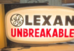 General Electric Lexan Unbreakable Salesman Sample Light Up Sign