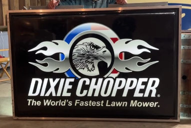 Dixie Chopper World’s Fastest Lawn Mower Plastic Light Up Sign