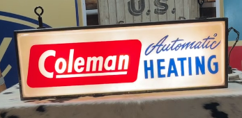 Coleman Automatic Heating Plastic Light Up Double-sided Sign