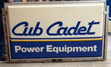 Cub Cadet Power Equipment Double-Sided Plastic Light Up Sign