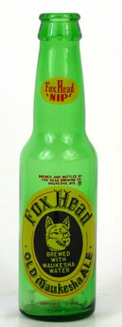 1950 Fox Head Old Waukesha Ale 6oz ACL Bottle Waukesha Wisconsin