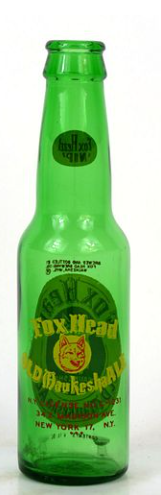 1950 Fox Head Old Waukesha Ale 6oz ACL Bottle Waukesha Wisconsin