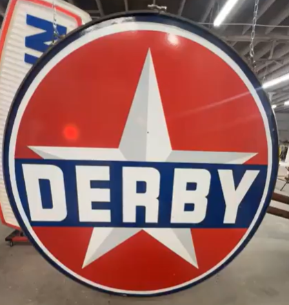 Derby Gasoline 6 Foot DSP Sign