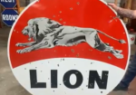 Lion Gasoline Leaping Lion 5 Foot DSP Sign