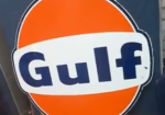 Gulf Gasoline 6 Foot Dog Ears SSP Sign