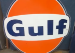 Gulf Gasoline 6 Foot Dog Ears SSP Sign