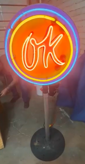 Chevrolet OK Used Cars Three-Color Neon on SSP Sign