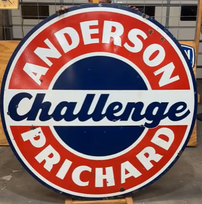 Anderson Prichard Challenge Gasoline and Motor Oil DSP 5 Foot Sign