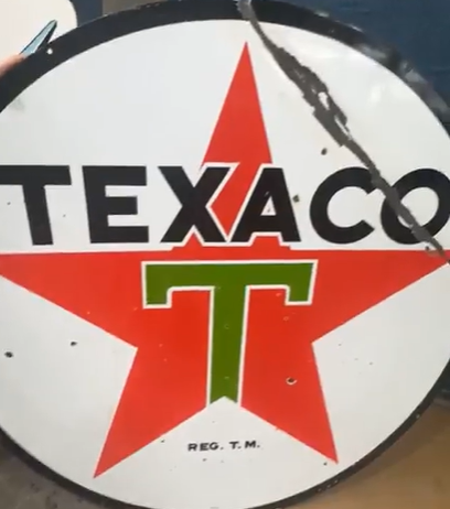 Texaco Gasoline 6 Foot DSP Sign