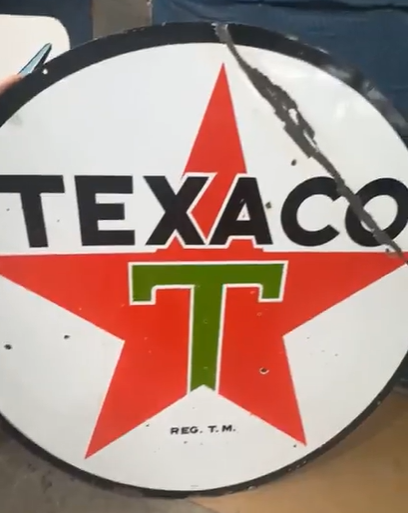 Texaco Gasoline 6 Foot DSP Sign