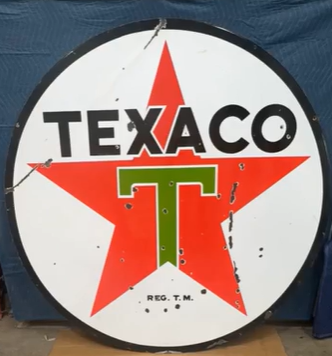 Texaco Gasoline 6 Foot DSP Sign