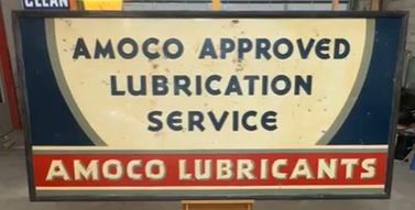 Amoco Approved Lubrication Service SST 8 Foot Sign