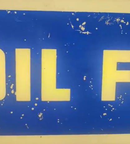 AC Oil Filters Plastic Sign with Glass Faced Clock