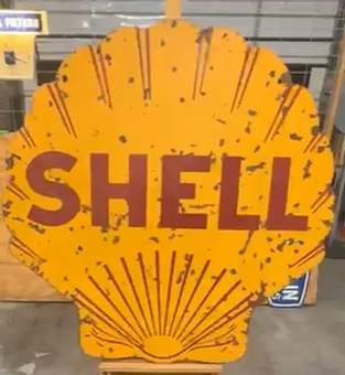 Shell Gasoline Clam Shell DST 48 Inch Sign