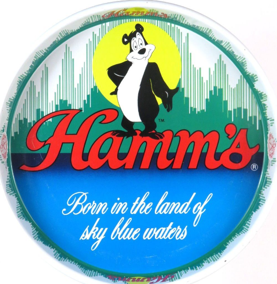 1973 Hamm’s Beer Bear 13 inch Serving Tray Saint Paul Minnesota