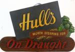 1933 Hull’s Beer “On Draught” Composite Sign New Haven Connecticut