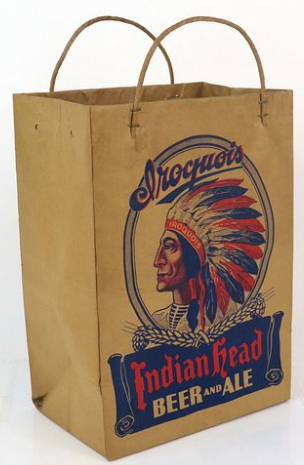 1937 Indian Head Beer/Ale 6-Pack Bag Buffalo New York
