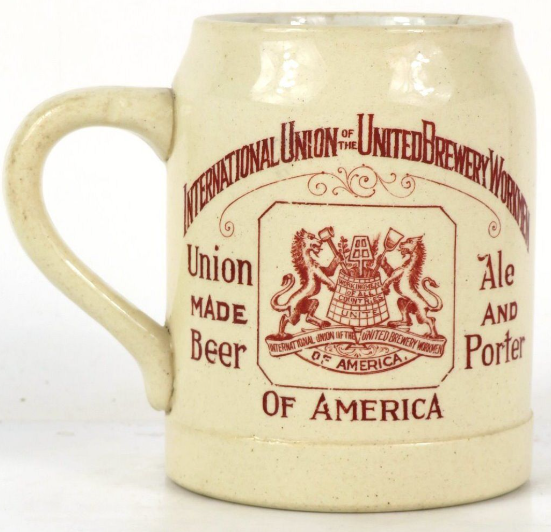 1915 Int. Union of Brewery Workers New Orleans Louisiana 4¼ Inch Stein
