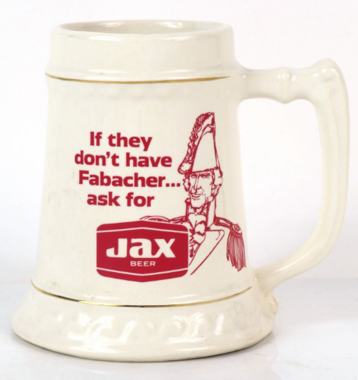 1969 Jax Beer 5½ Inch Mug New Orleans Louisiana