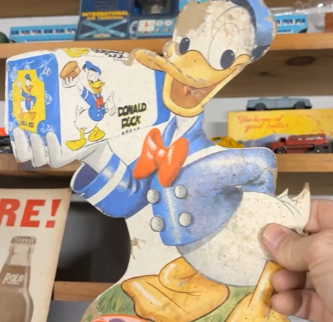 Donald Duck Bread Cardboard Countertop Sign