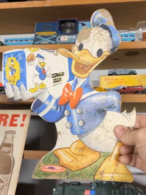 Donald Duck Bread Cardboard Countertop Sign
