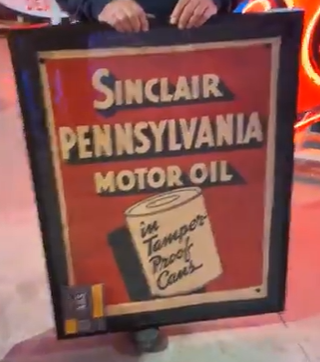 Sinclair Pennsylvania Motor Oil Canvas Banner Sign