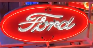 Ford Implements Farming SSP Red Oval Sign