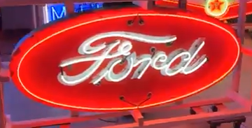 Ford Implements Farming SSP Red Oval Sign