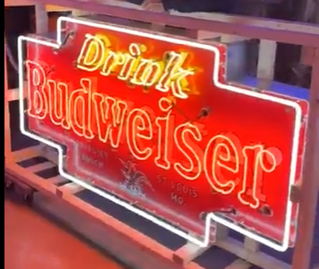 Drink Budweiser Anheuser Busch Bow Tie SSP Neon Sign