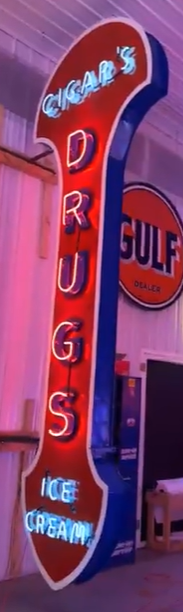 Drugs Cigars Ice Cream Vertical DST Sign