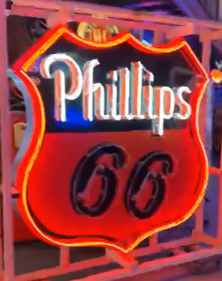 Phillips 66 Orange and Black SSP 6 Foot Neon Sign