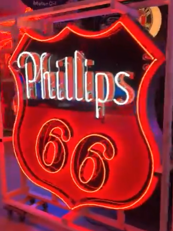 Phillips 66 Orange and Black SSP 6 Foot Neon Sign