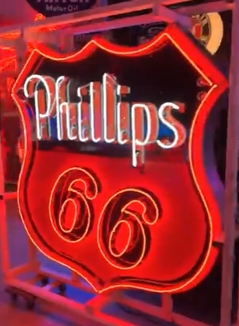 Phillips 66 Orange and Black SSP 6 Foot Neon Sign