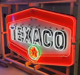 Texaco Tomahawk SSP Neon Foot Sign