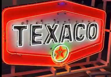 Texaco Tomahawk SSP Neon Foot Sign