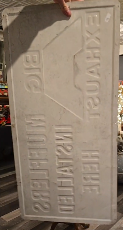 Big A Exhaust Mufflers Installed Here SST Embossed Sign