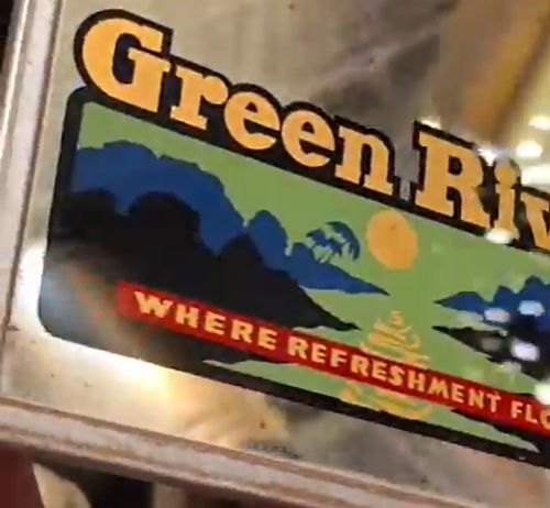 Green River Where Refreshment Flows Mirror Sign