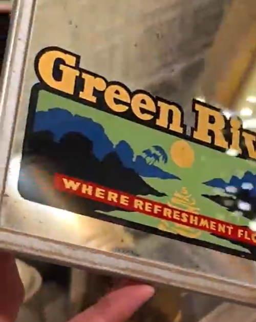 Green River Where Refreshment Flows Mirror Sign